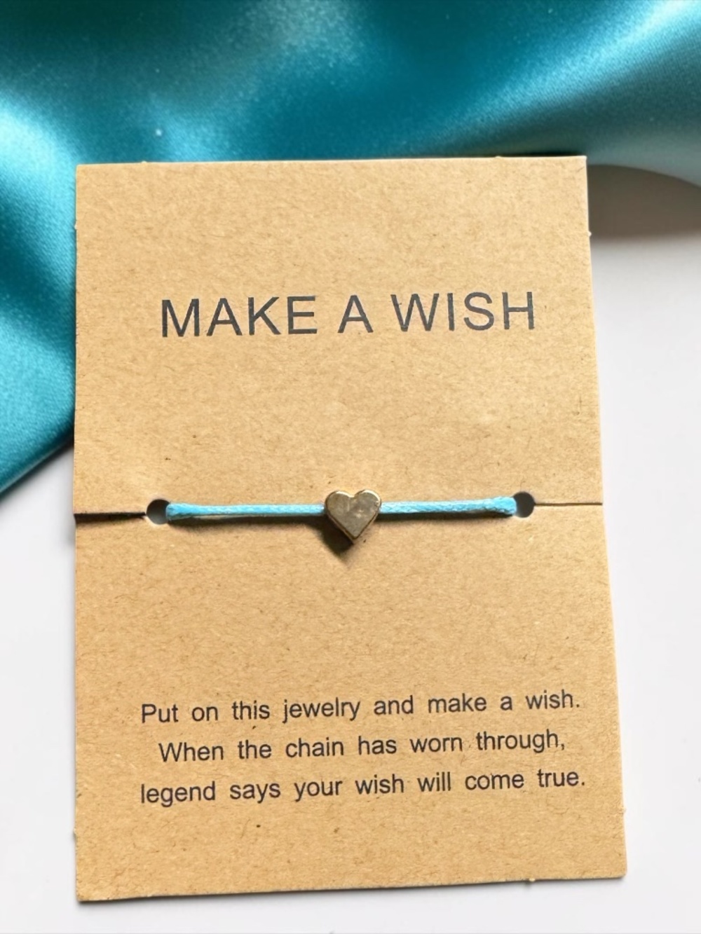 Make a Wish Heart Bracelet NWT Adjustable Friendship Gift